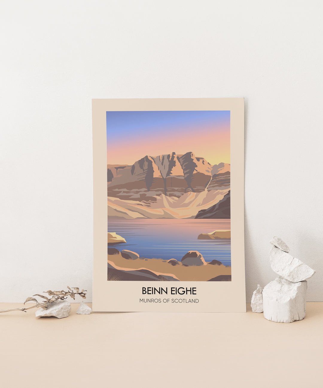 Beinn Eighe Munros of Scotland Travel Poster