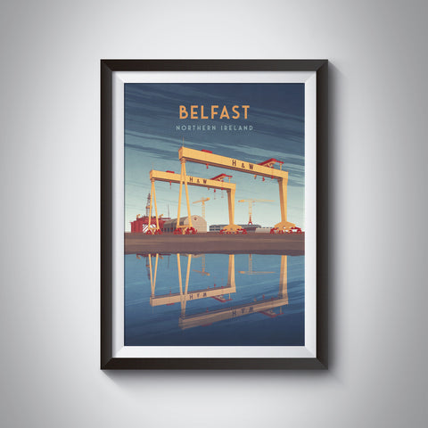 Belfast Northern Ireland Travel Poster