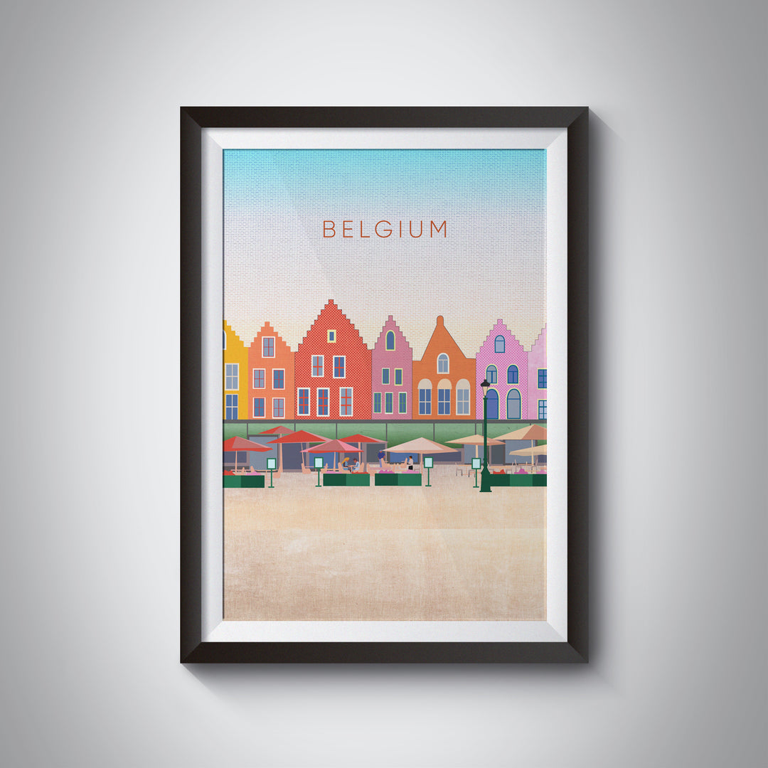 Belgium Minimal Travel Poster