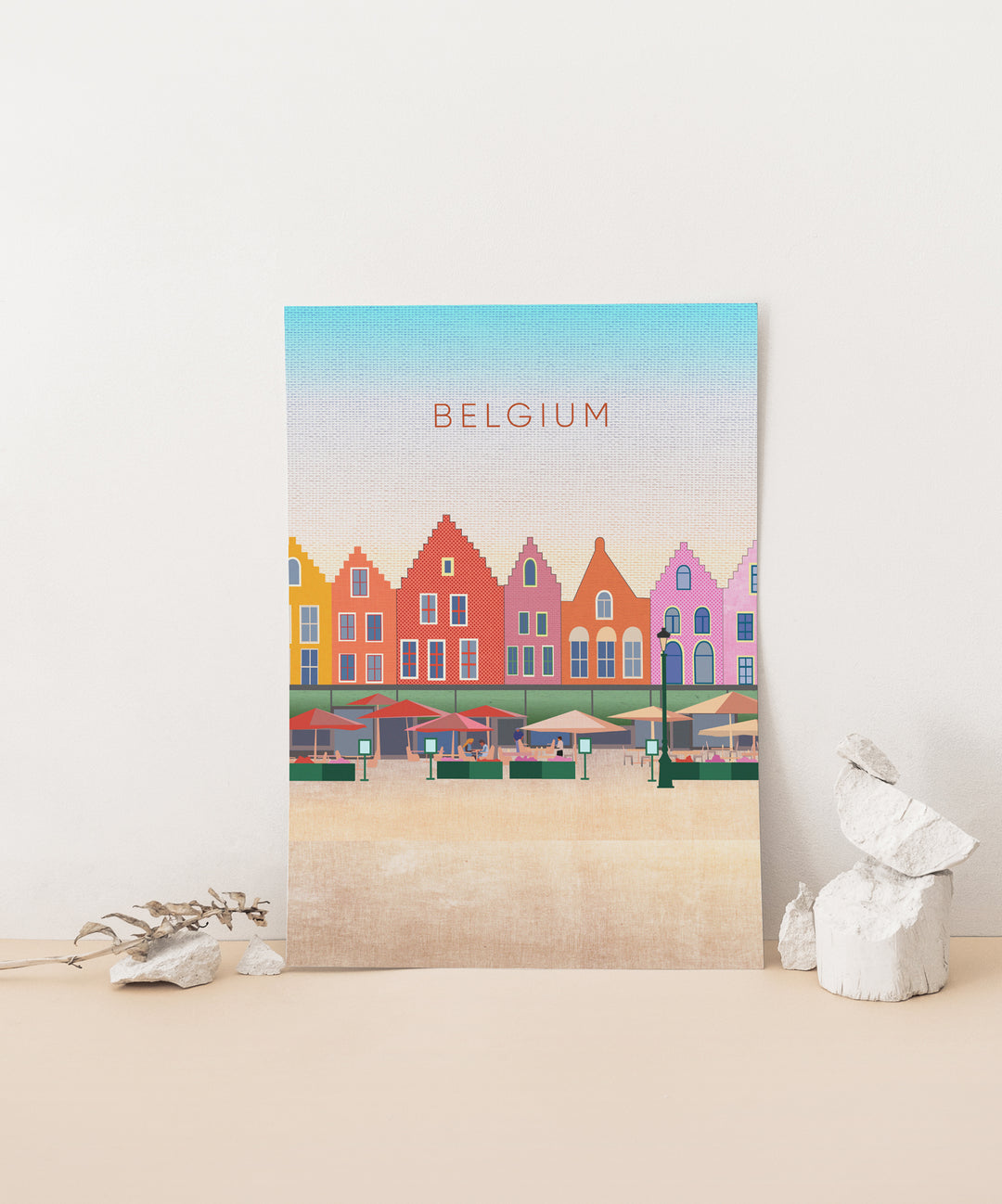 Belgium Minimal Travel Poster