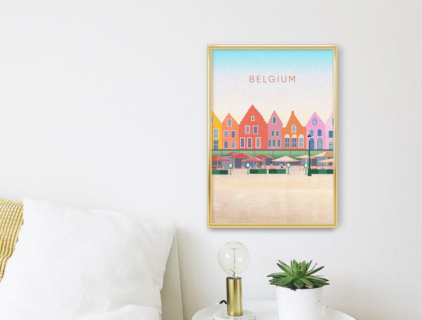 Belgium Minimal Travel Poster