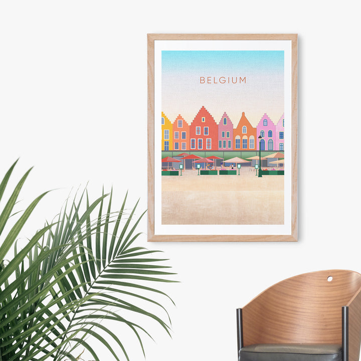 Belgium Minimal Travel Poster