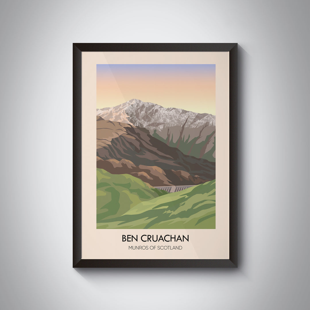 Ben Cruachan Munros of Scotland Travel Poster