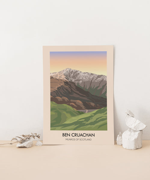 Ben Cruachan Munros of Scotland Travel Poster
