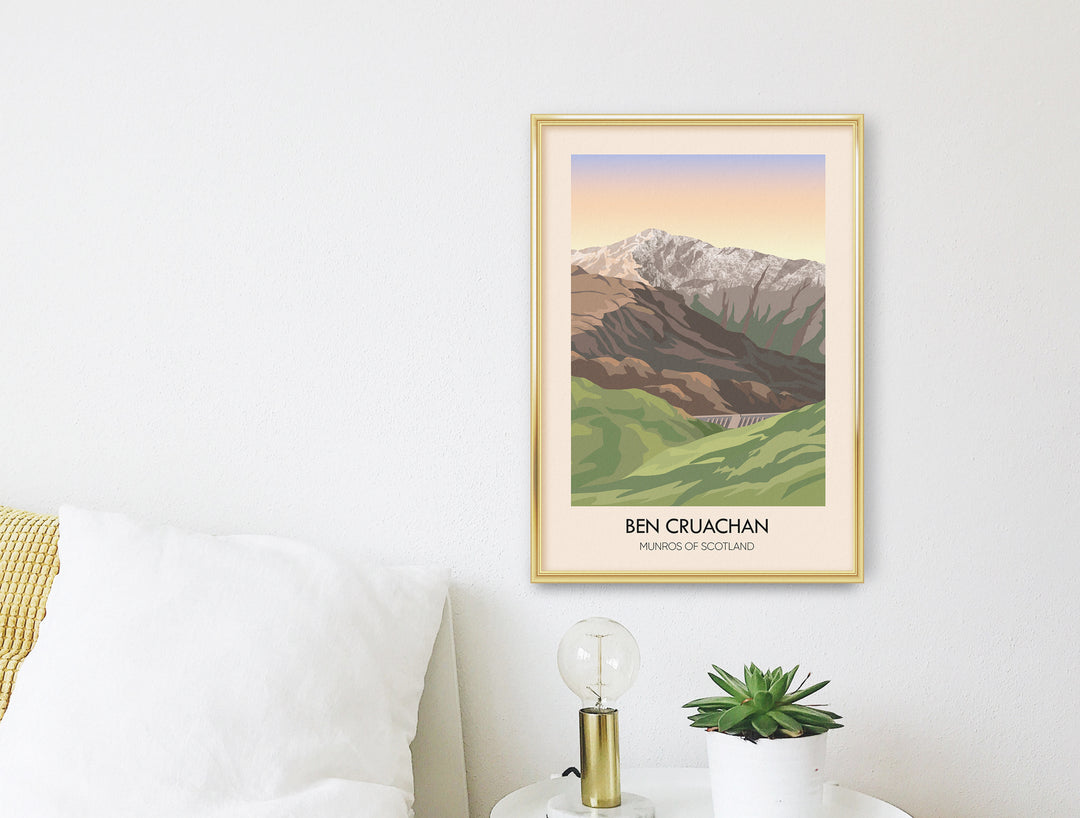 Ben Cruachan Munros of Scotland Travel Poster