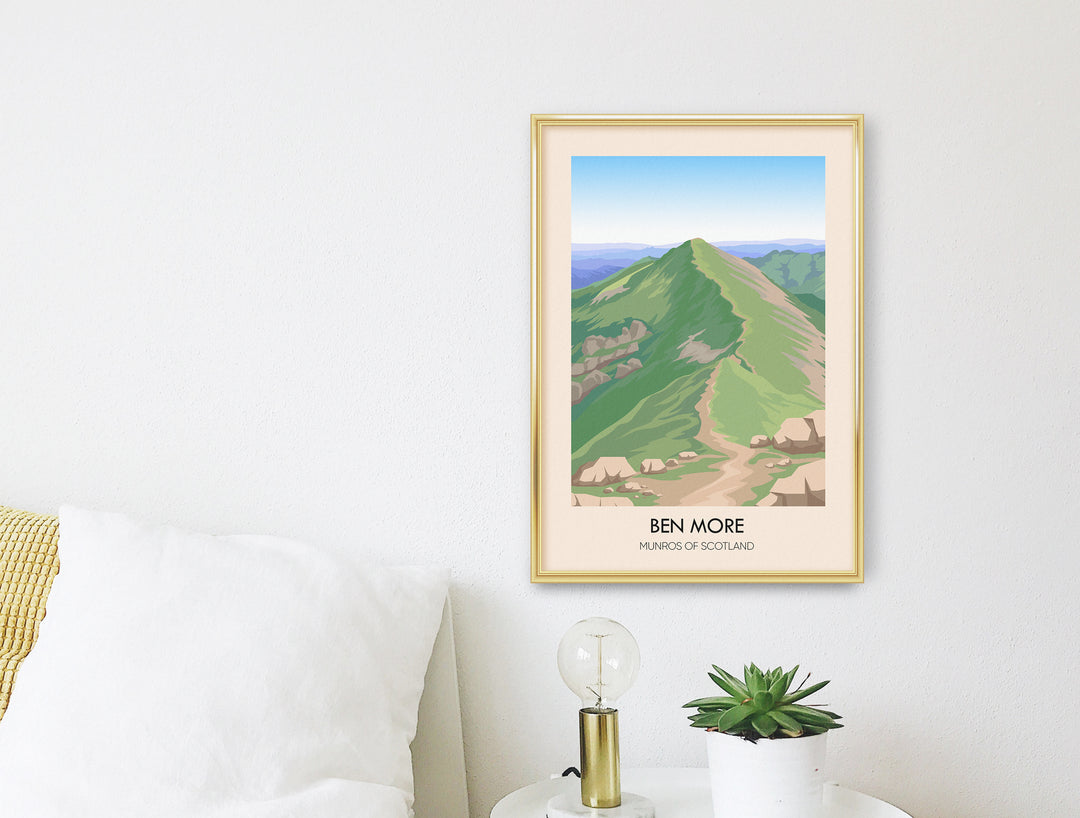 Ben More Munros of Scotland Travel Poster