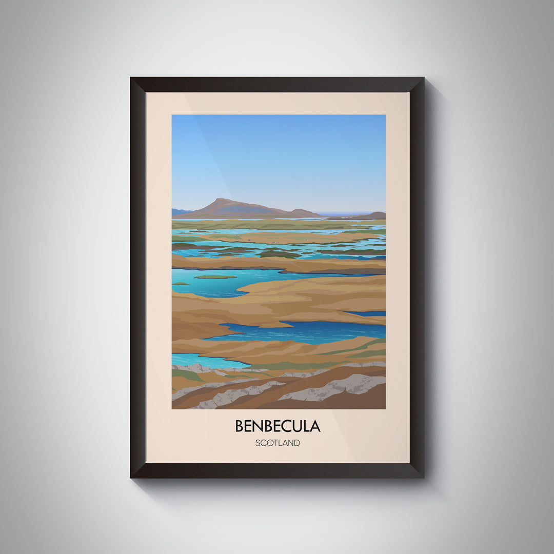 Benbecula Scotland Travel Poster