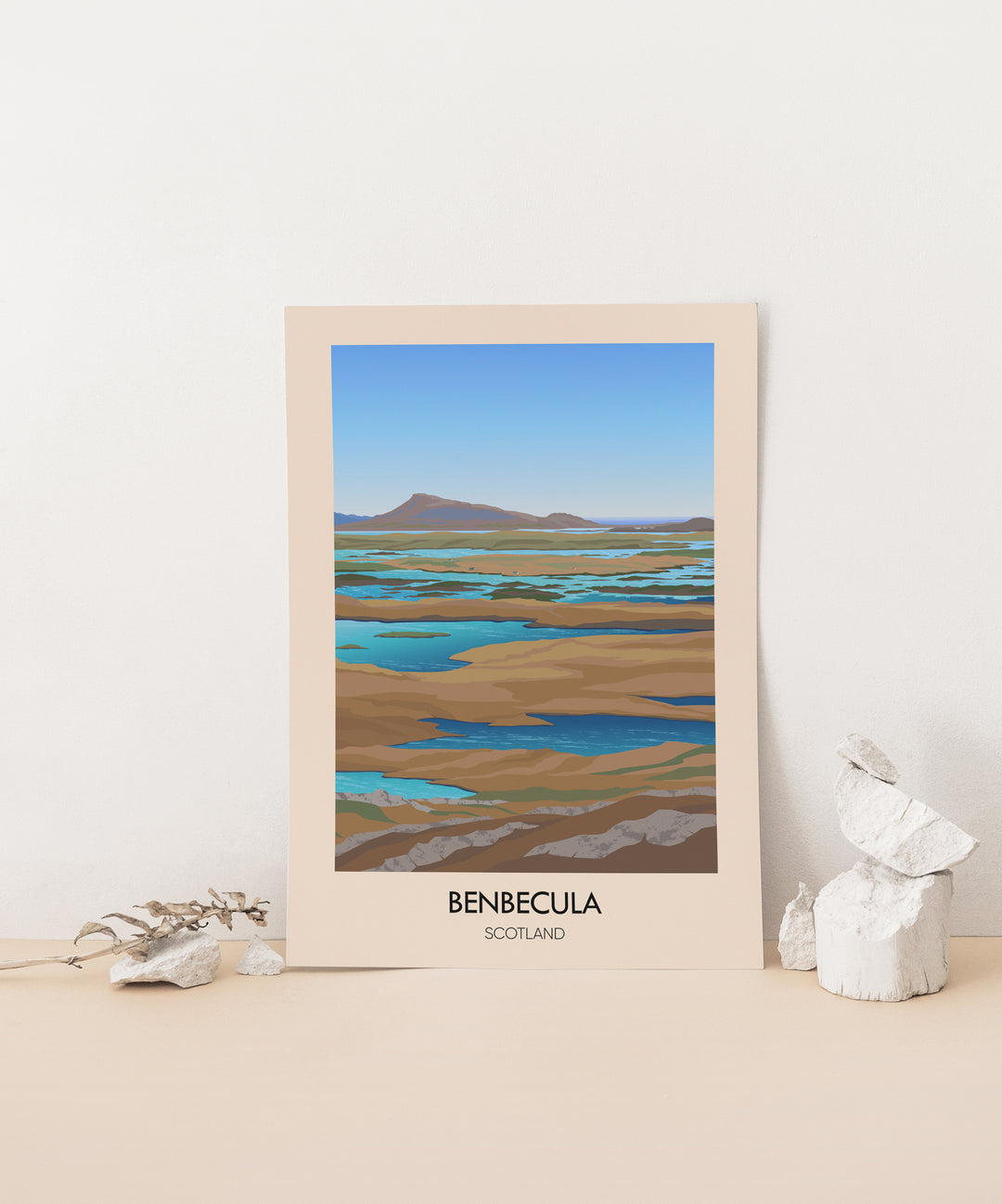 Benbecula Scotland Travel Poster