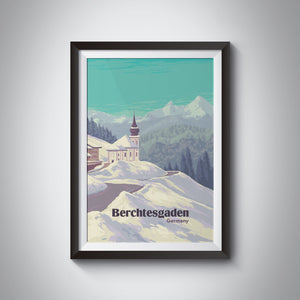 Berchtesgaden National Park Germany Travel Poster