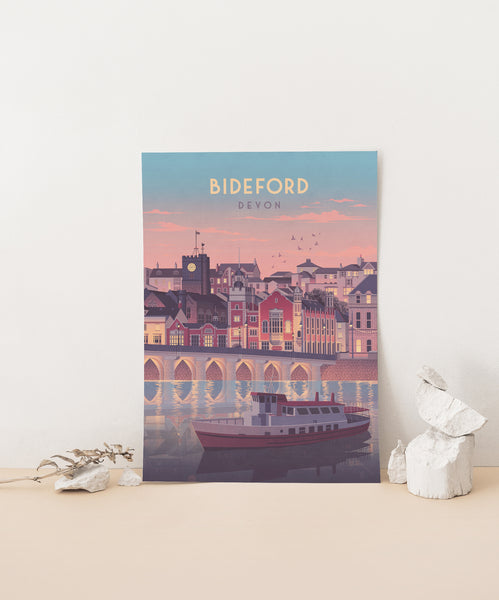 Bideford Devon Seaside Travel Poster