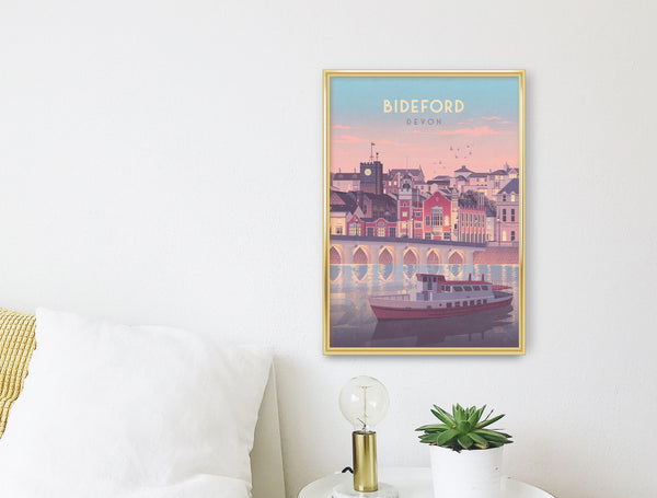 Bideford Devon Seaside Travel Poster