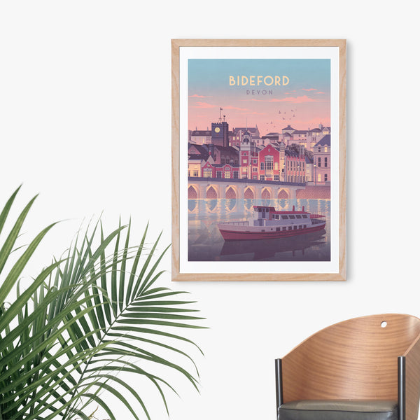 Bideford Devon Seaside Travel Poster