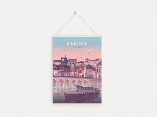 Bideford Devon Seaside Travel Poster