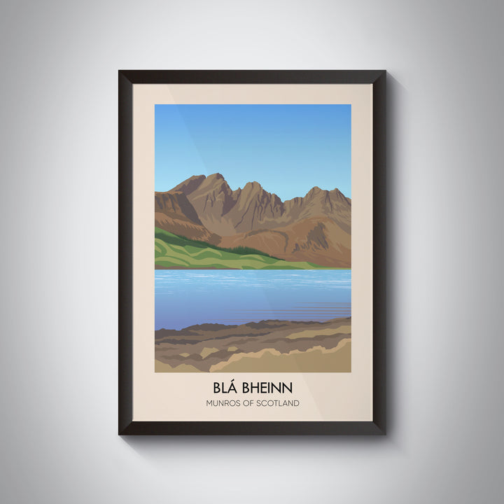 Bla Bheinn Munros of Scotland Travel Poster