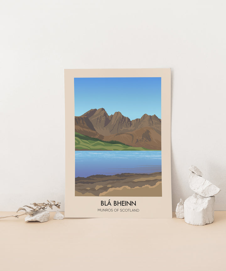 Bla Bheinn Munros of Scotland Travel Poster