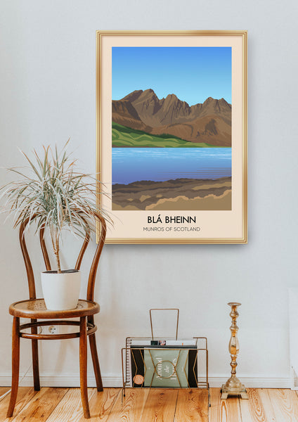 Bla Bheinn Munros of Scotland Travel Poster