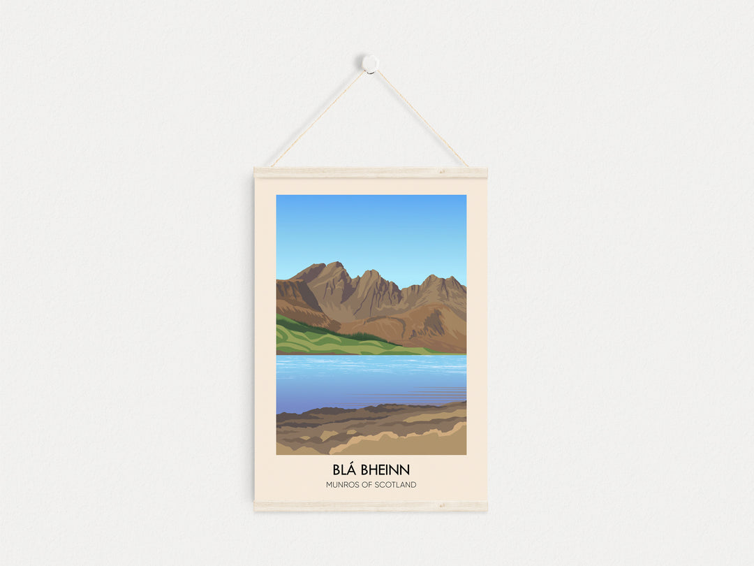 Bla Bheinn Munros of Scotland Travel Poster