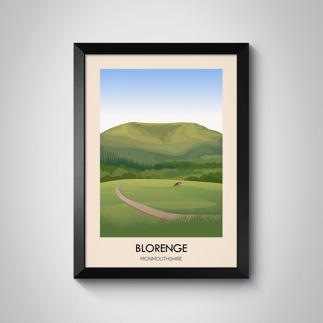 Blorenge Monmouthshire Wales Travel Poster