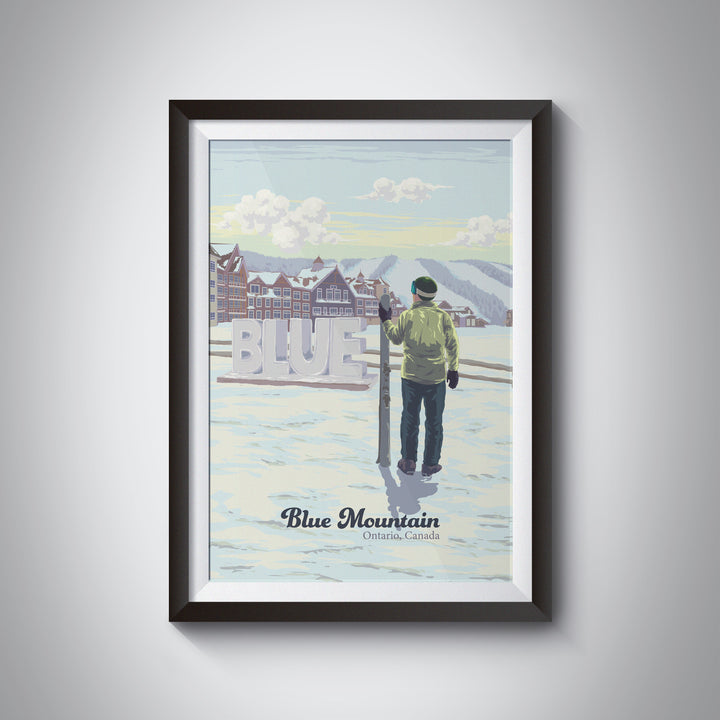 Blue Mountain Ski Resort Canada Travel Poster