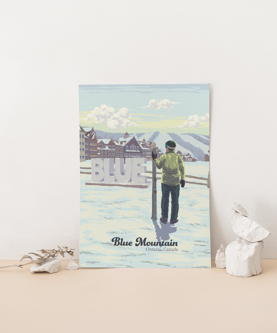 Blue Mountain Ski Resort Canada Travel Poster