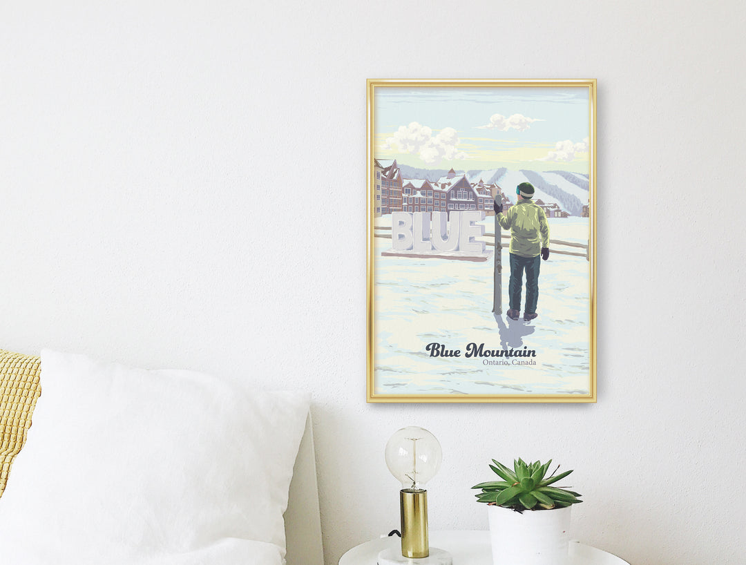 Blue Mountain Ski Resort Canada Travel Poster