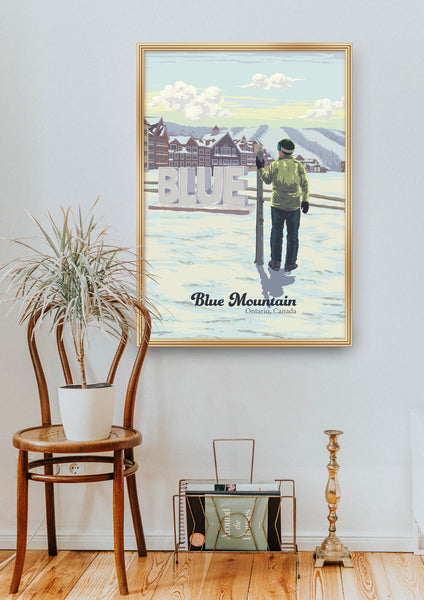 Blue Mountain Ski Resort Canada Travel Poster