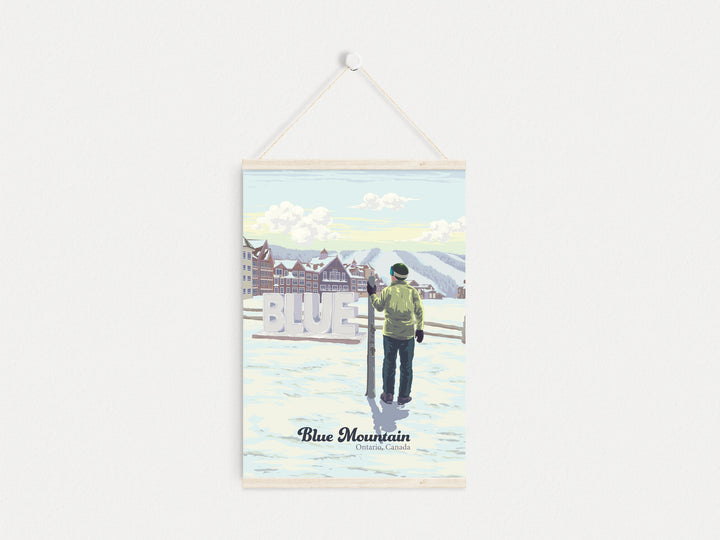 Blue Mountain Ski Resort Canada Travel Poster