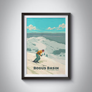 Bogus Basin Idaho Ski Resort Travel Poster