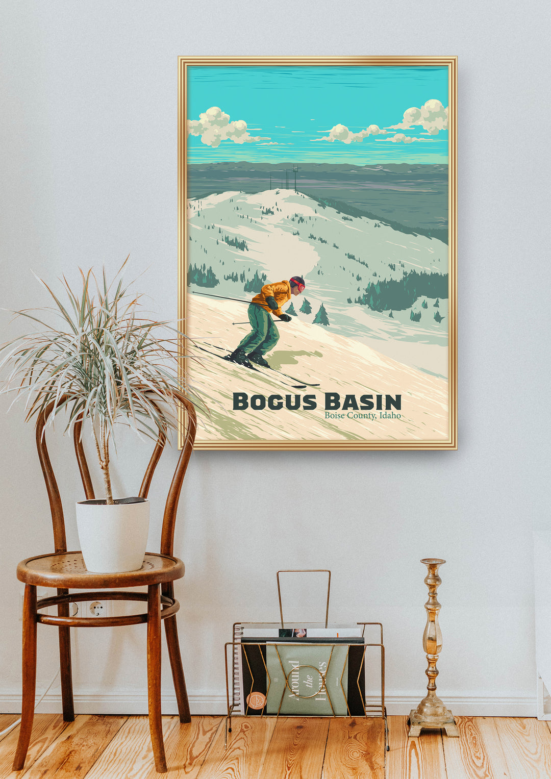 Bogus Basin Idaho Ski Resort Travel Poster