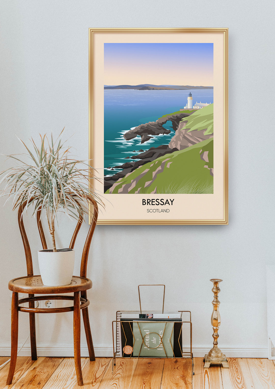 Bressay Scotland Travel Poster