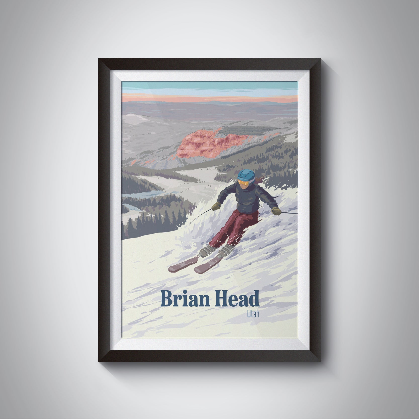 Brian Head Utah Ski Resort Travel Poster