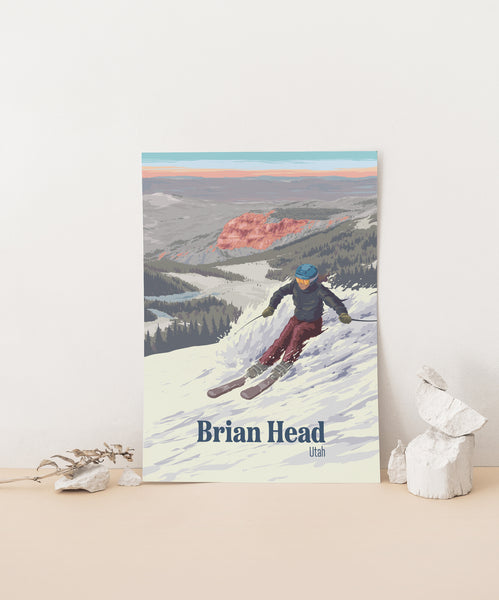 Brian Head Utah Ski Resort Travel Poster