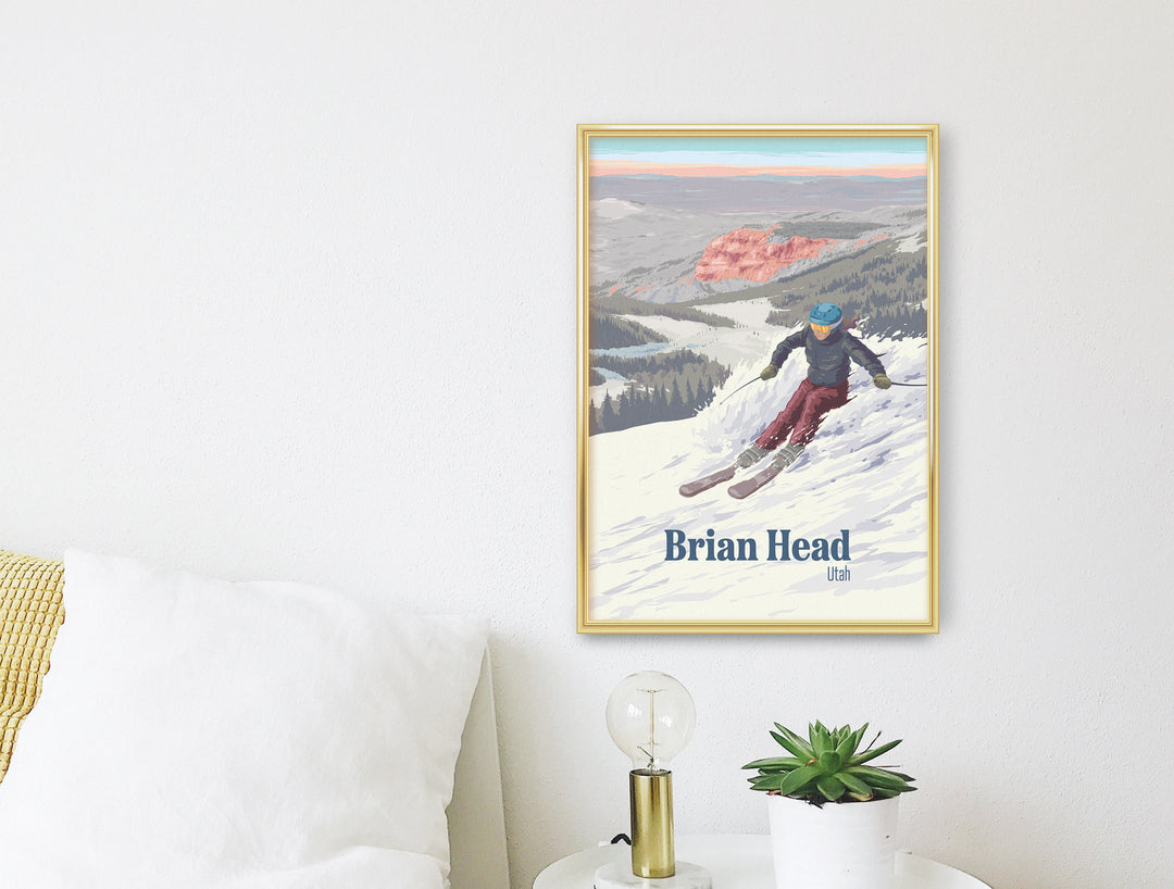 Brian Head Utah Ski Resort Travel Poster