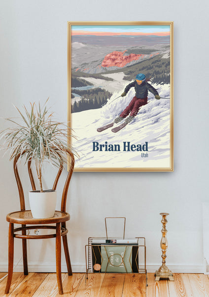Brian Head Utah Ski Resort Travel Poster