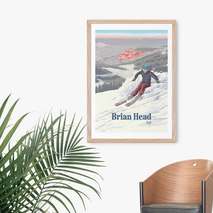 Brian Head Utah Ski Resort Travel Poster