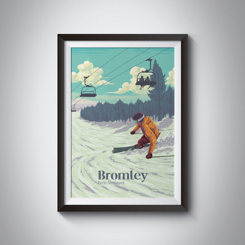 Bromley Vermont Ski Resort Travel Poster