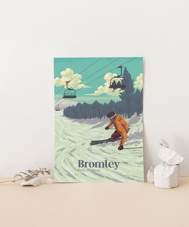 Bromley Vermont Ski Resort Travel Poster