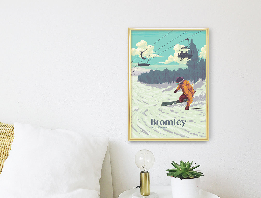 Bromley Vermont Ski Resort Travel Poster