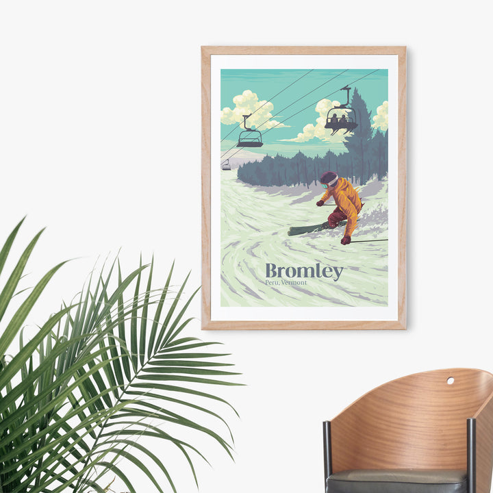 Bromley Vermont Ski Resort Travel Poster