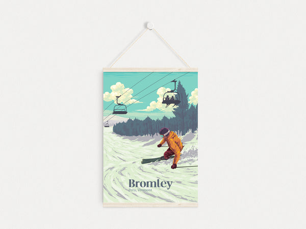 Bromley Vermont Ski Resort Travel Poster