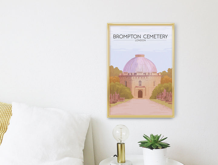 Brompton Cemetery London Travel Poster