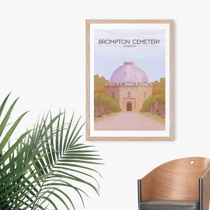 Brompton Cemetery London Travel Poster