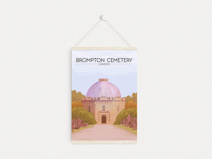 Brompton Cemetery London Travel Poster