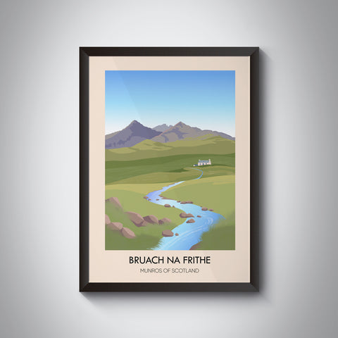 Bruach Na Frithe Munros of Scotland Travel Poster