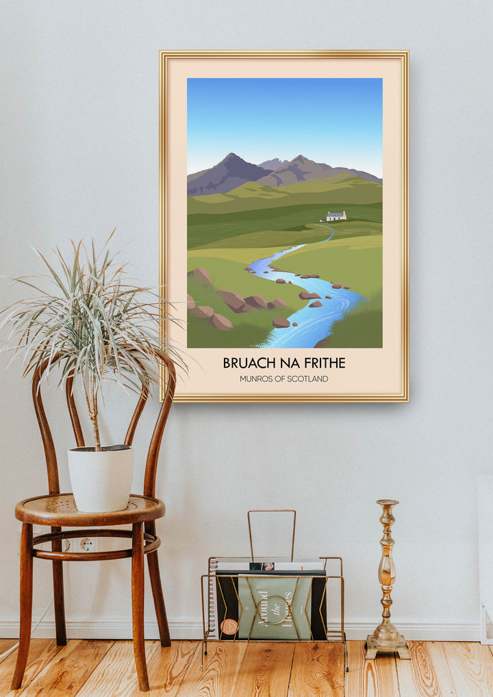 Bruach Na Frithe Munros of Scotland Travel Poster