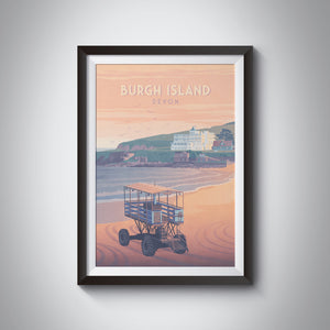 Burgh Island Devon Travel Poster