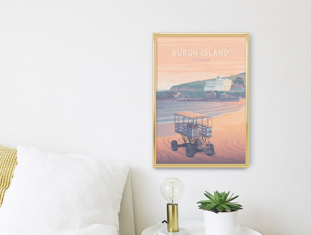 Burgh Island Devon Travel Poster