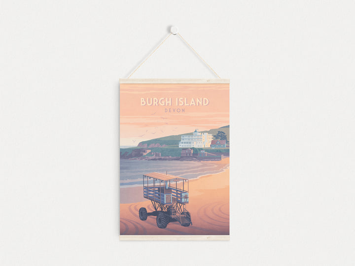 Burgh Island Devon Travel Poster