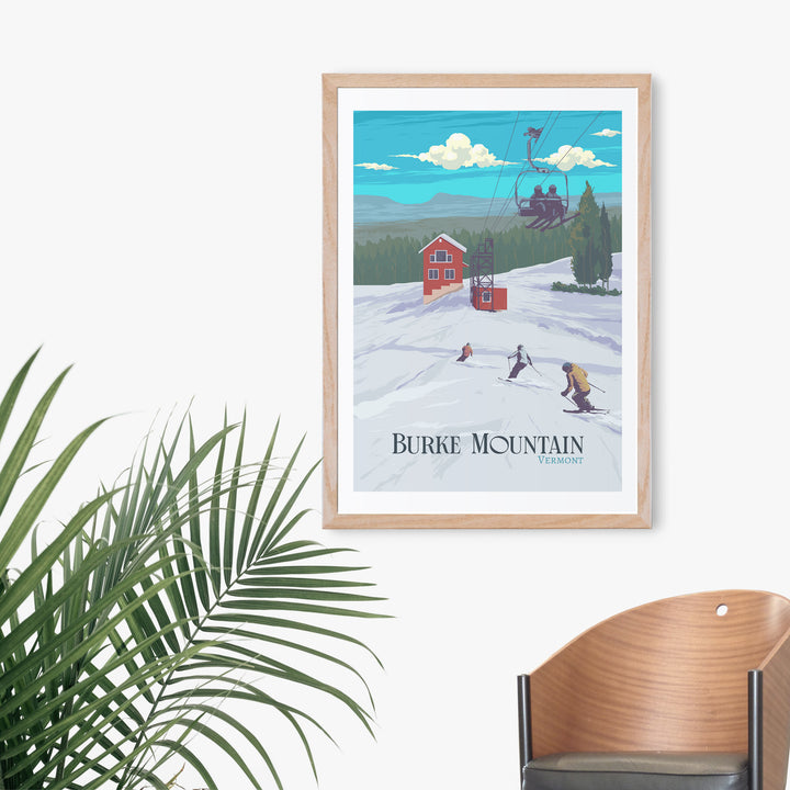 Burke Mountain Vermont Ski Resort Travel Poster