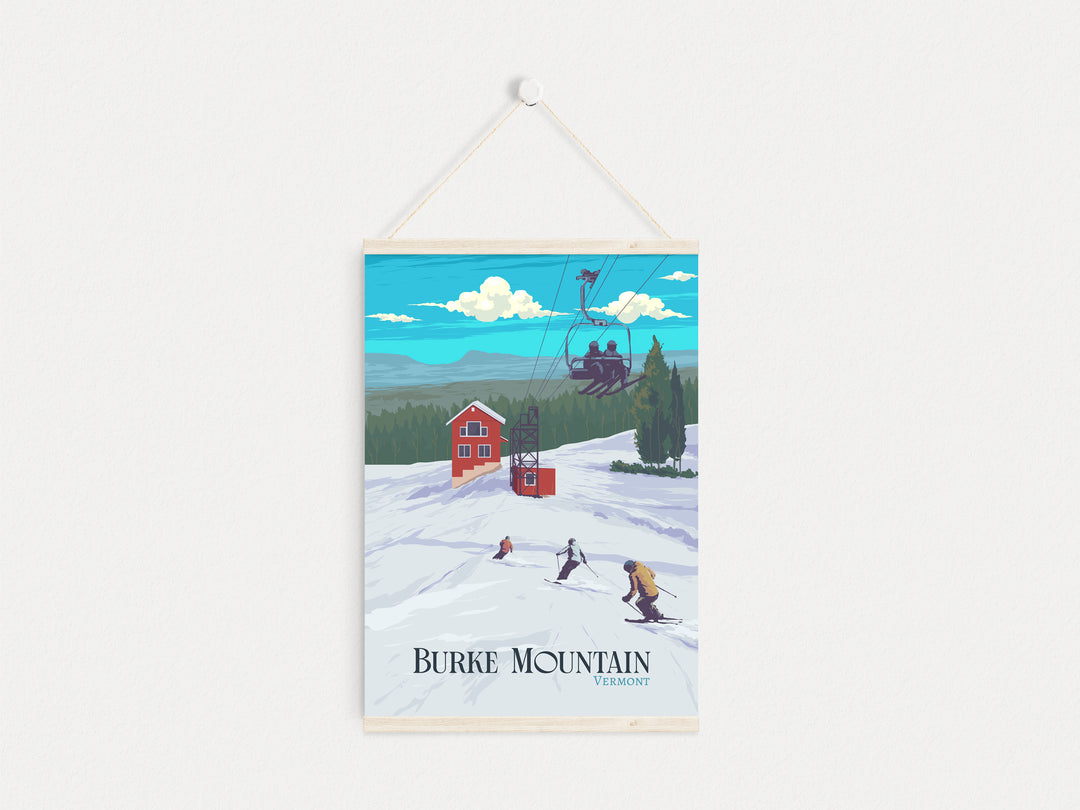 Burke Mountain Vermont Ski Resort Travel Poster